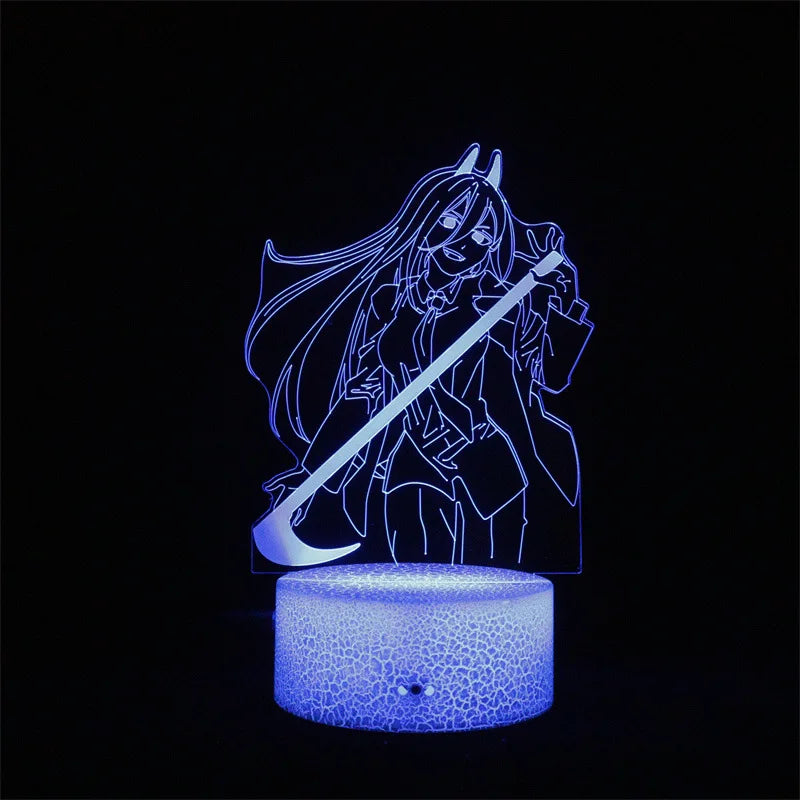 Chainsaw Man Lamp LED Illusion Night Light